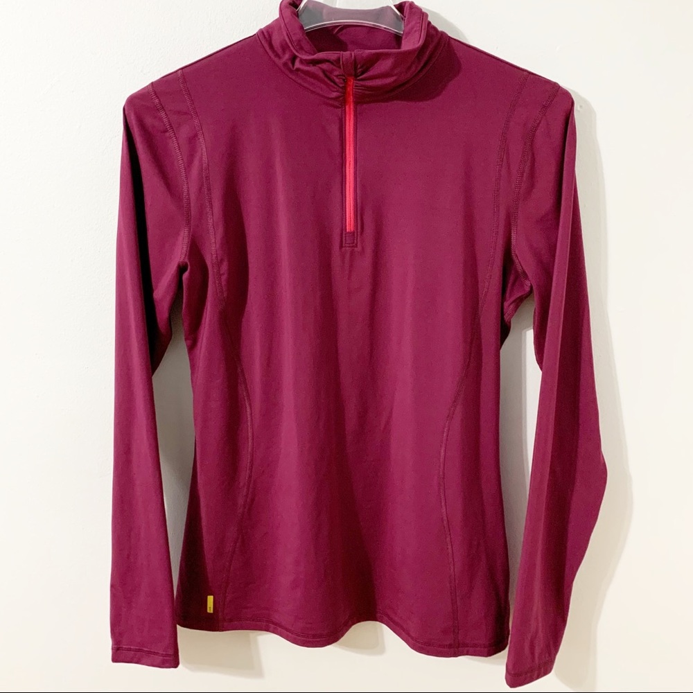 Lole Long Sleeve Quarter Zip Activewear Running Pullover Shirt Thumb Holes 🩷